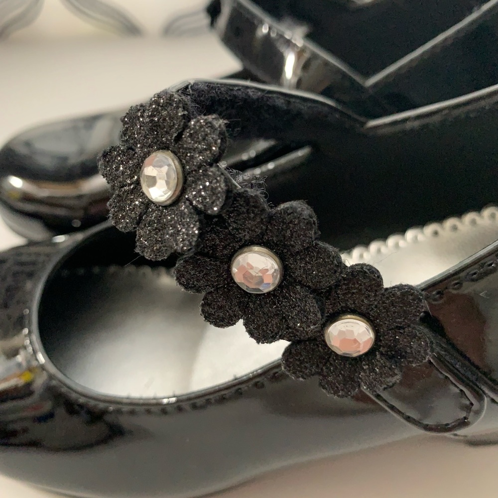 Rachel Girl dress wedge Shoes Size 12 Black - Picture 7 of 11